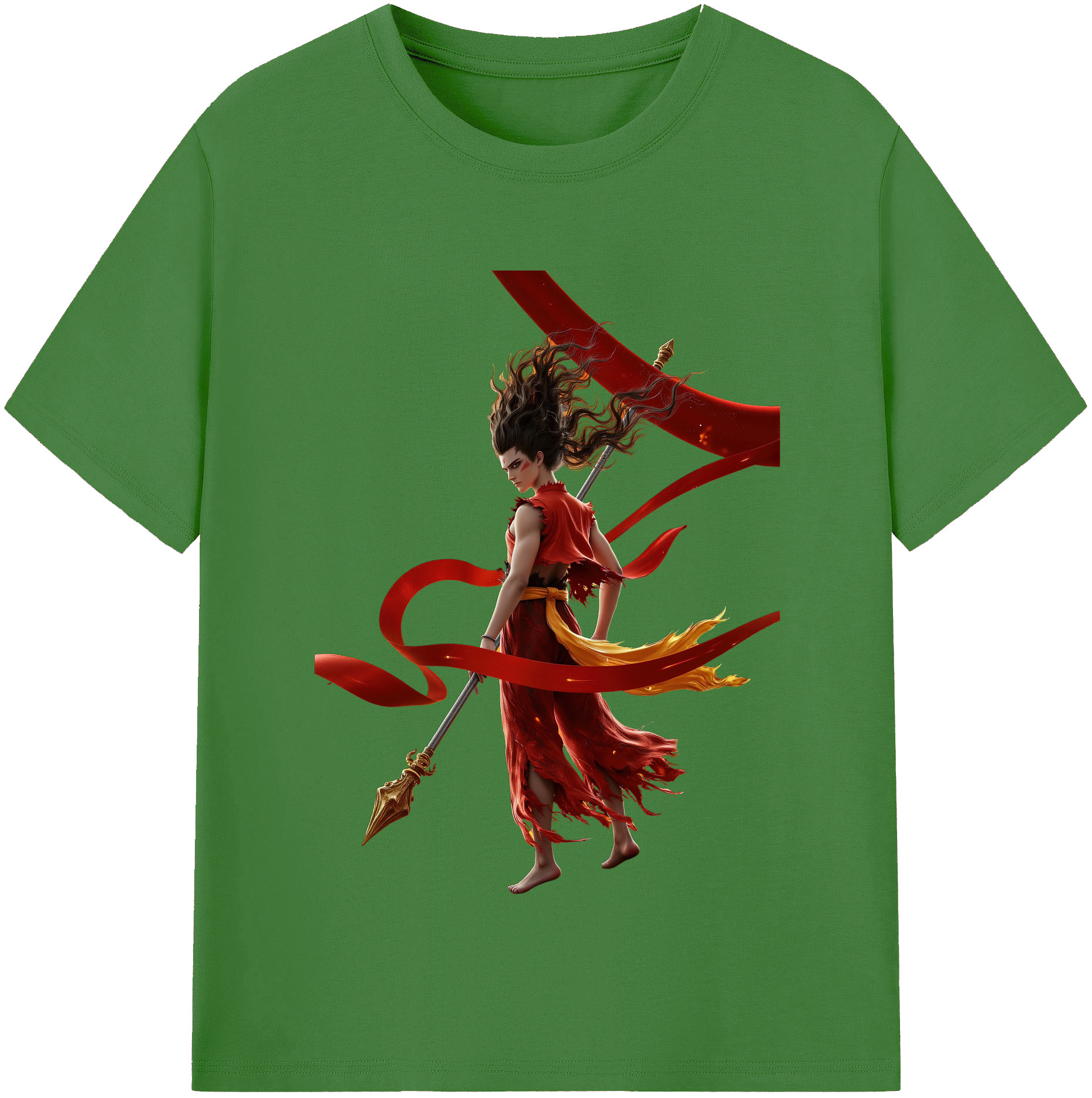 （画像用） Ne Zha 2 ナタ 魔童の大暴れ レディースカジュアルプリントTシャツ（綿100％）